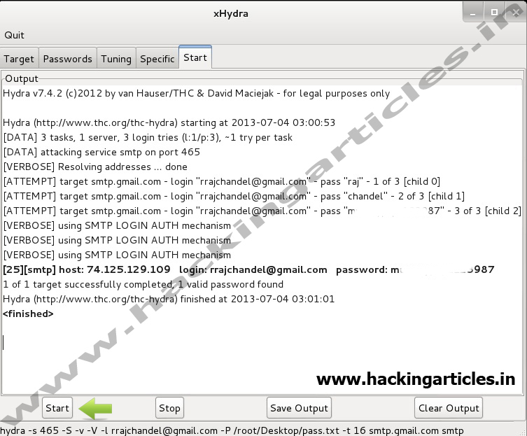 how to crack gmail password with kali linux default